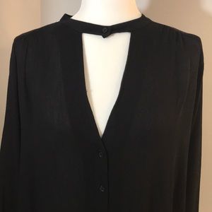 LUSH Black Deep V-Neck